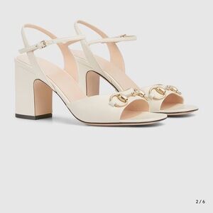 Gucci Horsebit sandal Open-Toe Slingback Sandal with Gold Detail, NEW